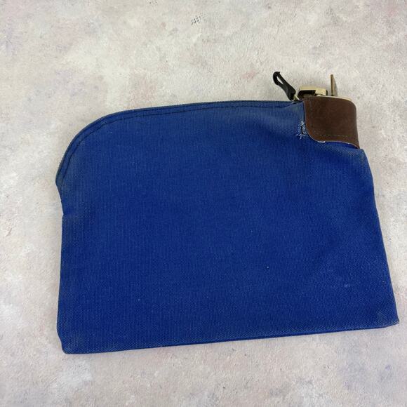 Lot 1 Vintage Locking Night Deposit Bank Money Bag 7 Pin Tumbler & 4 Small Bags - Picture 3 of 16